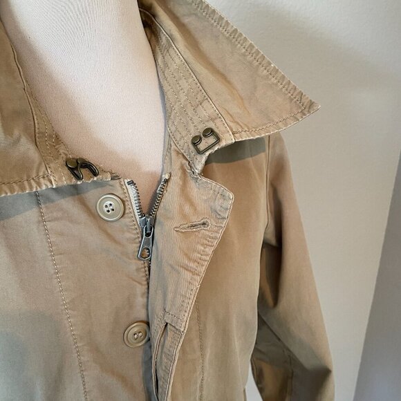 Lucky Brand Women's Canvas Field Khaki Utility Long Jacket, Size S - Picture 6 of 8